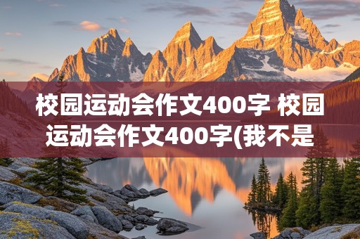 校园运动会作文400字 校园运动会作文400字(我不是参赛者)