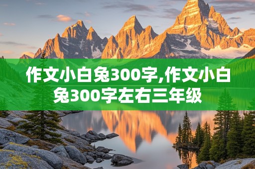 作文小白兔300字,作文小白兔300字左右三年级