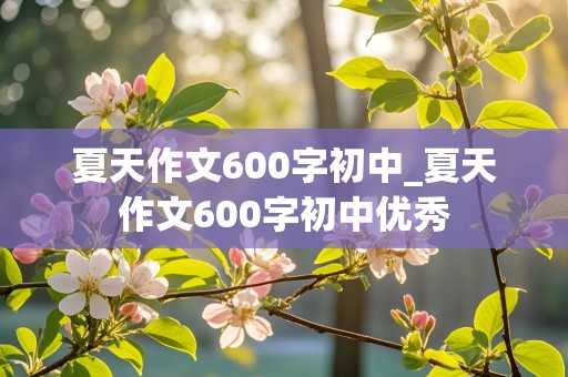 夏天作文600字初中_夏天作文600字初中优秀