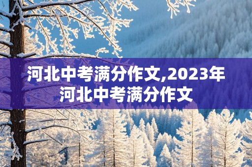 河北中考满分作文,2023年河北中考满分作文