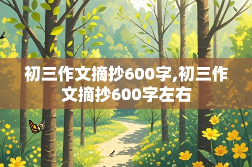 初三作文摘抄600字,初三作文摘抄600字左右