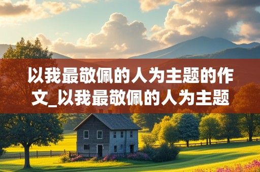 以我最敬佩的人为主题的作文_以我最敬佩的人为主题的作文400字