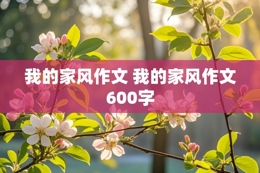 我的家风作文 我的家风作文600字