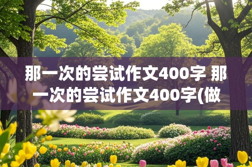 那一次的尝试作文400字 那一次的尝试作文400字(做菜)