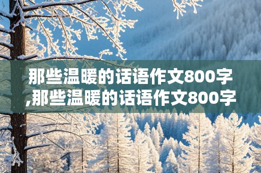 那些温暖的话语作文800字,那些温暖的话语作文800字记叙文