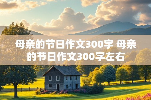 母亲的节日作文300字 母亲的节日作文300字左右