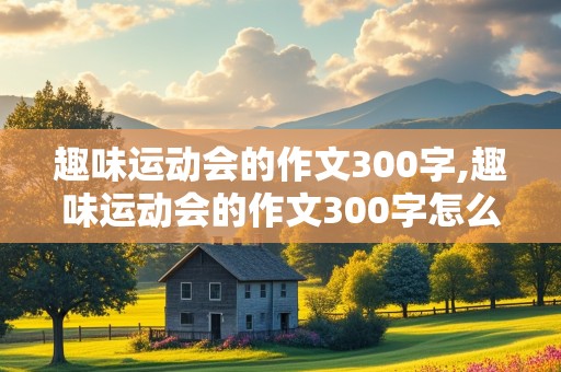 趣味运动会的作文300字,趣味运动会的作文300字怎么写