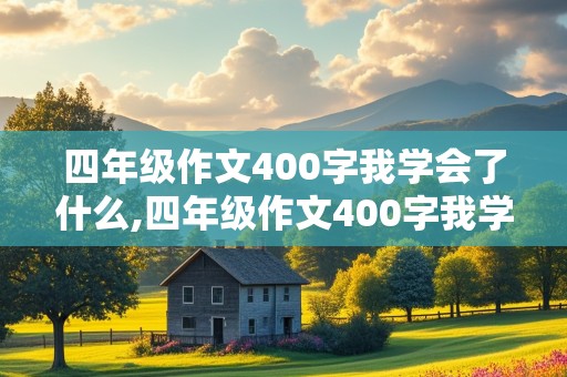 四年级作文400字我学会了什么,四年级作文400字我学会了什么?