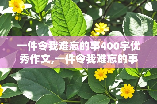 一件令我难忘的事400字优秀作文,一件令我难忘的事400字优秀作文四年级