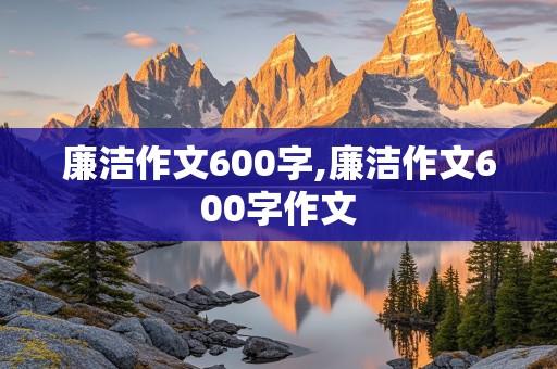 廉洁作文600字,廉洁作文600字作文