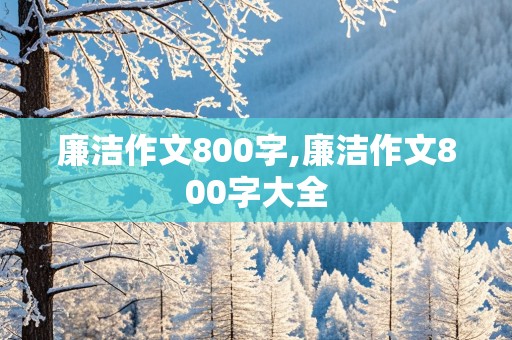 廉洁作文800字,廉洁作文800字大全