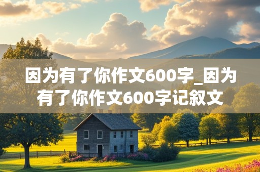 因为有了你作文600字_因为有了你作文600字记叙文