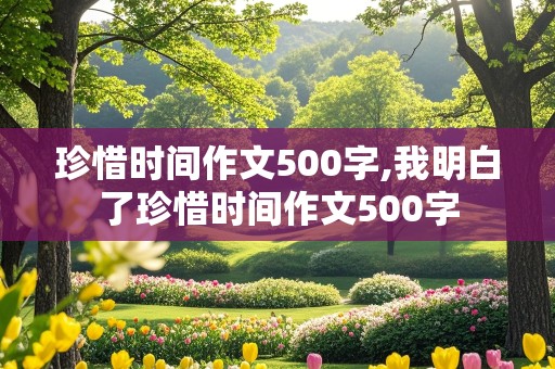 珍惜时间作文500字,我明白了珍惜时间作文500字