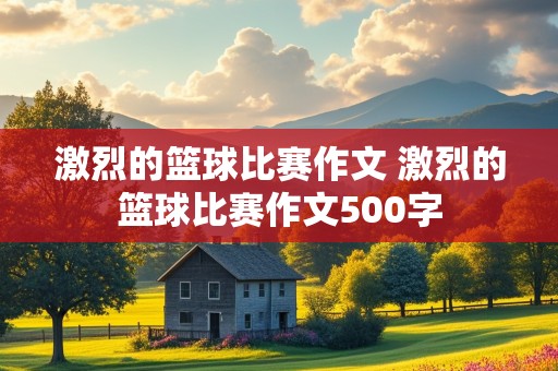 激烈的篮球比赛作文 激烈的篮球比赛作文500字