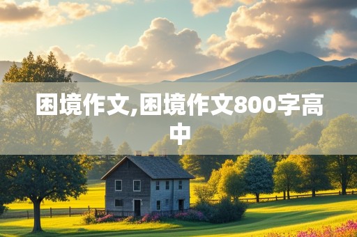 困境作文,困境作文800字高中