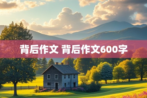 背后作文 背后作文600字