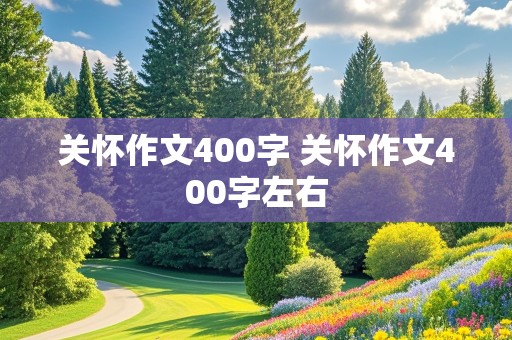 关怀作文400字 关怀作文400字左右