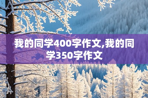 我的同学400字作文,我的同学350字作文