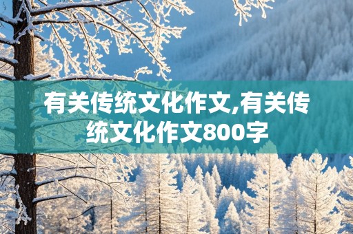 有关传统文化作文,有关传统文化作文800字