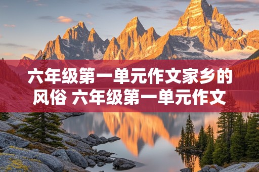 六年级第一单元作文家乡的风俗 六年级第一单元作文家乡的风俗500字