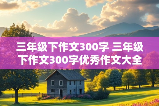 三年级下作文300字 三年级下作文300字优秀作文大全