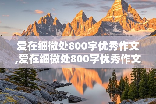 爱在细微处800字优秀作文,爱在细微处800字优秀作文带小标题