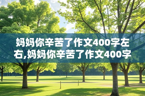 妈妈你辛苦了作文400字左右,妈妈你辛苦了作文400字左右怎么写