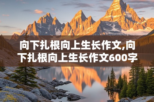 向下扎根向上生长作文,向下扎根向上生长作文600字