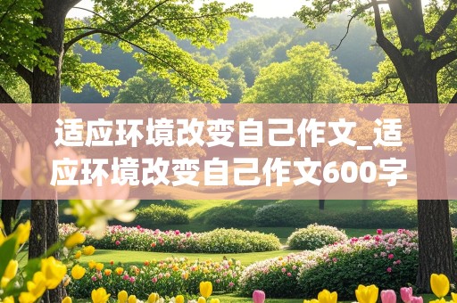 适应环境改变自己作文_适应环境改变自己作文600字