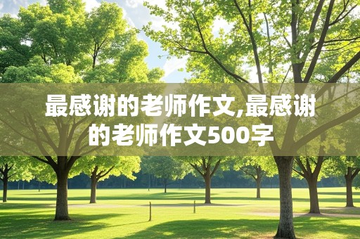 最感谢的老师作文,最感谢的老师作文500字