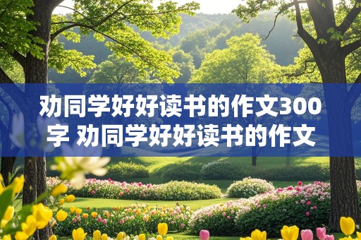 劝同学好好读书的作文300字 劝同学好好读书的作文300字怎么写