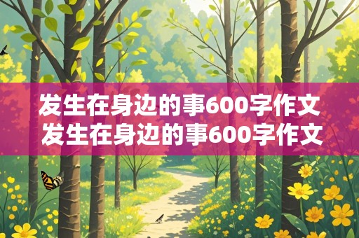 发生在身边的事600字作文 发生在身边的事600字作文要人间真情