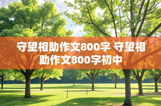 守望相助作文800字 守望相助作文800字初中