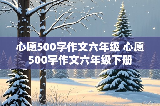 心愿500字作文六年级 心愿500字作文六年级下册