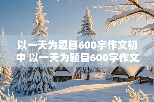 以一天为题目600字作文初中 以一天为题目600字作文初二