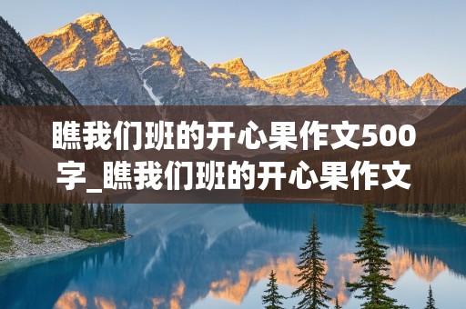 瞧我们班的开心果作文500字_瞧我们班的开心果作文500字免费