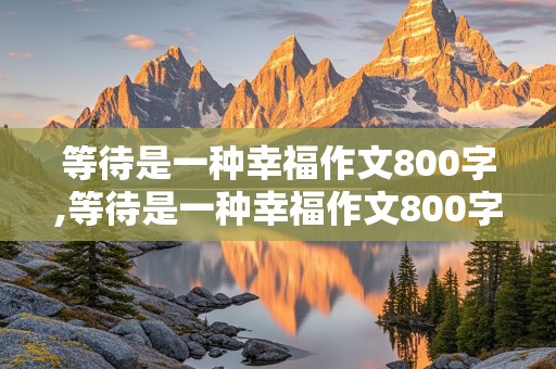 等待是一种幸福作文800字,等待是一种幸福作文800字初中