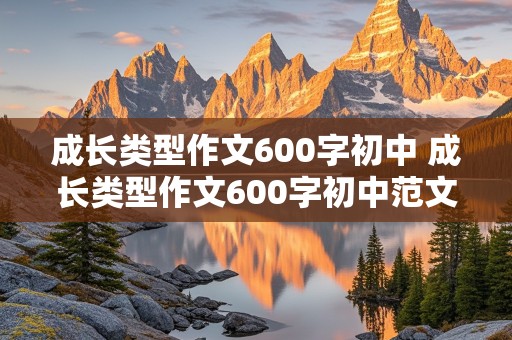 成长类型作文600字初中 成长类型作文600字初中范文十篇