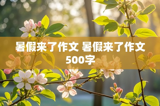 暑假来了作文 暑假来了作文500字