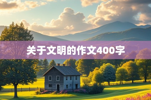 关于文明的作文400字