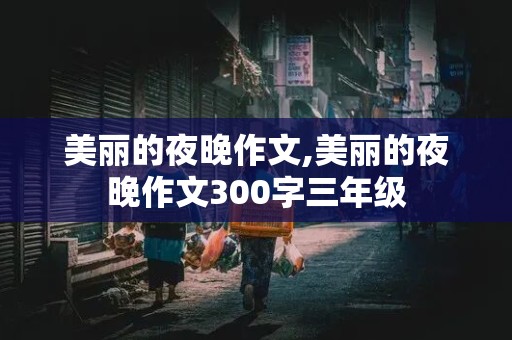 美丽的夜晚作文,美丽的夜晚作文300字三年级