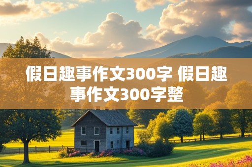 假日趣事作文300字 假日趣事作文300字整