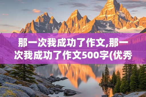 那一次我成功了作文,那一次我成功了作文500字(优秀)