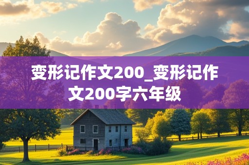 变形记作文200_变形记作文200字六年级