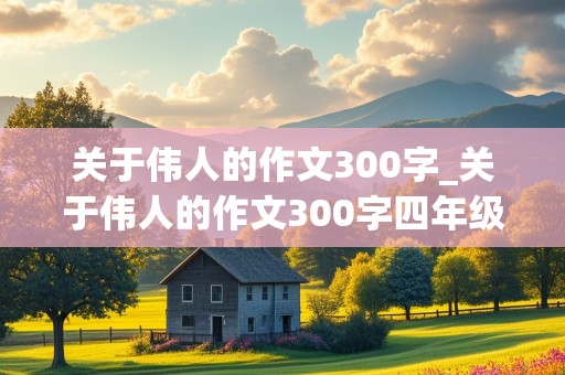 关于伟人的作文300字_关于伟人的作文300字四年级