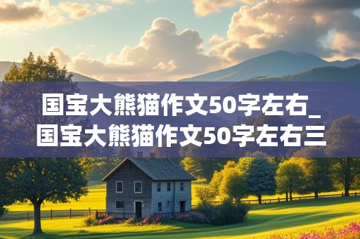 国宝大熊猫作文50字左右_国宝大熊猫作文50字左右三年级