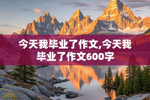 今天我毕业了作文,今天我毕业了作文600字