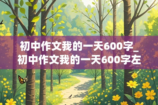 初中作文我的一天600字_初中作文我的一天600字左右