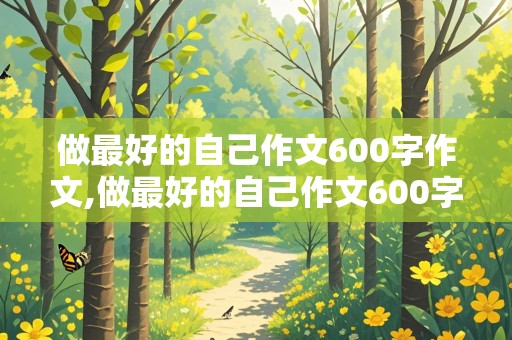 做最好的自己作文600字作文,做最好的自己作文600字作文记叙文