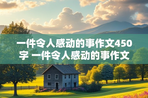 一件令人感动的事作文450字 一件令人感动的事作文450字左右